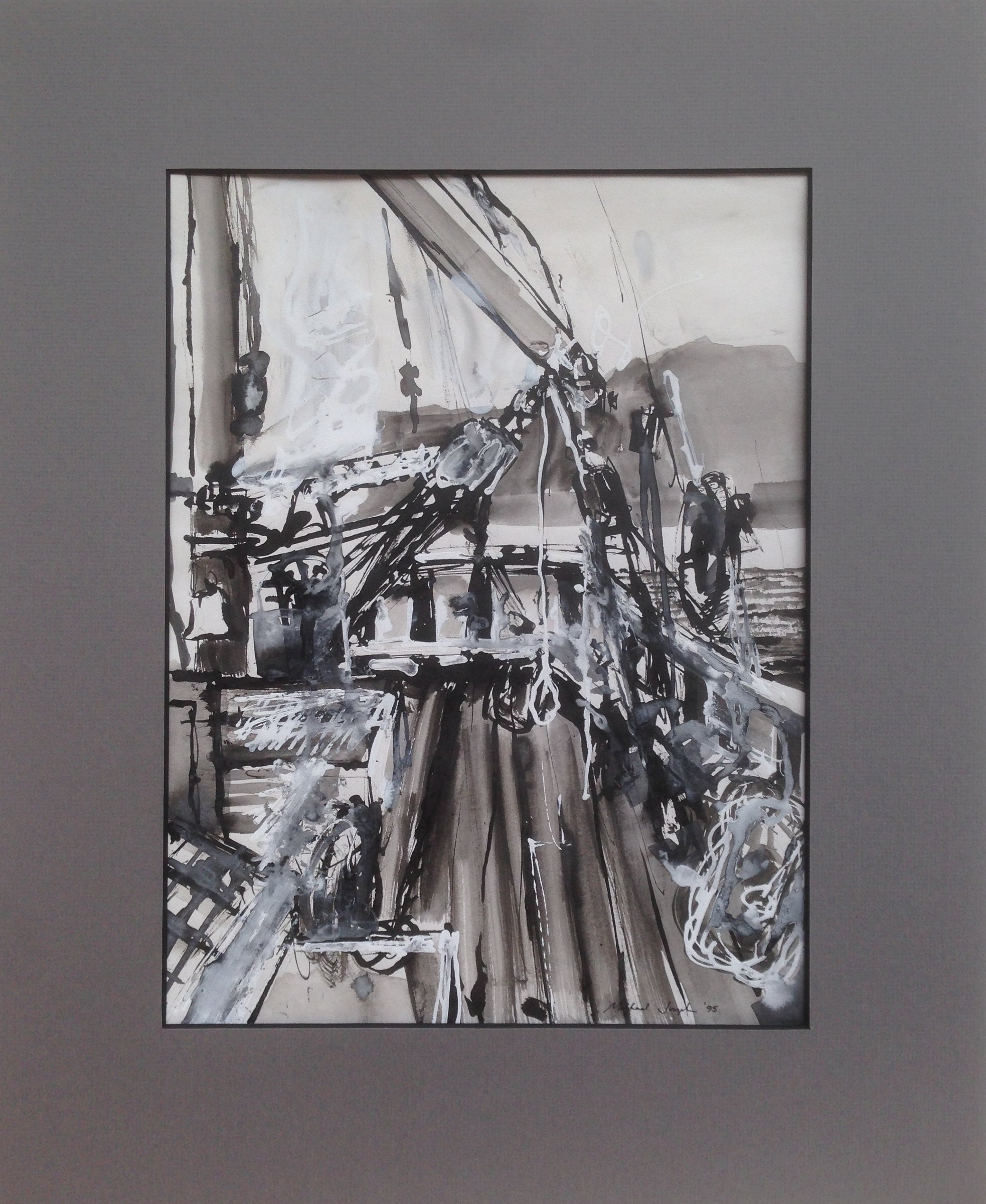 Brixham Trawler — drawing by Michael Joseph