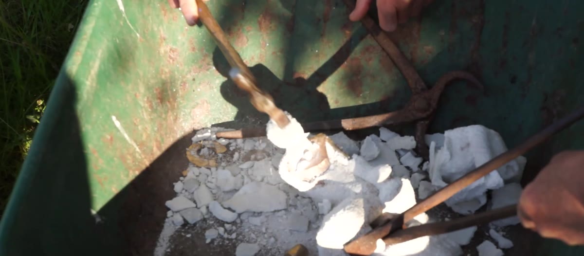 Break-out — bronze casting in Michael Joseph's foundry
