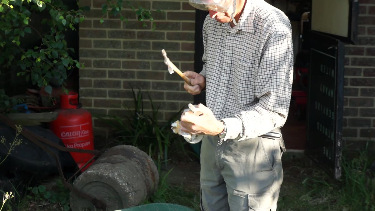 Clean-up — bronze casting in Michael Joseph's foundry
