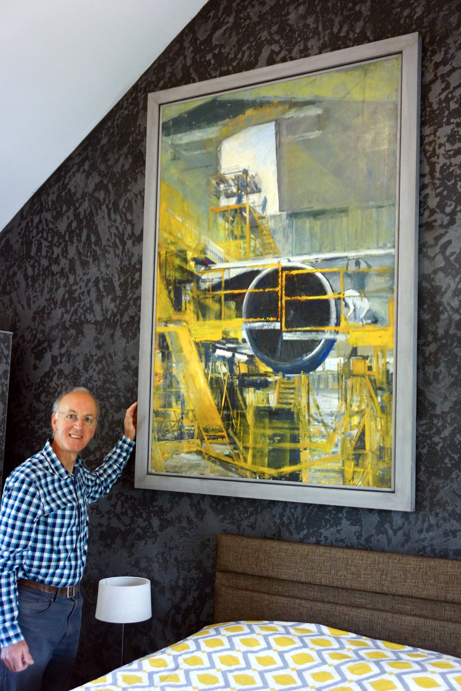 Gatwick Hangar — painting by Michael Joseph — view 2