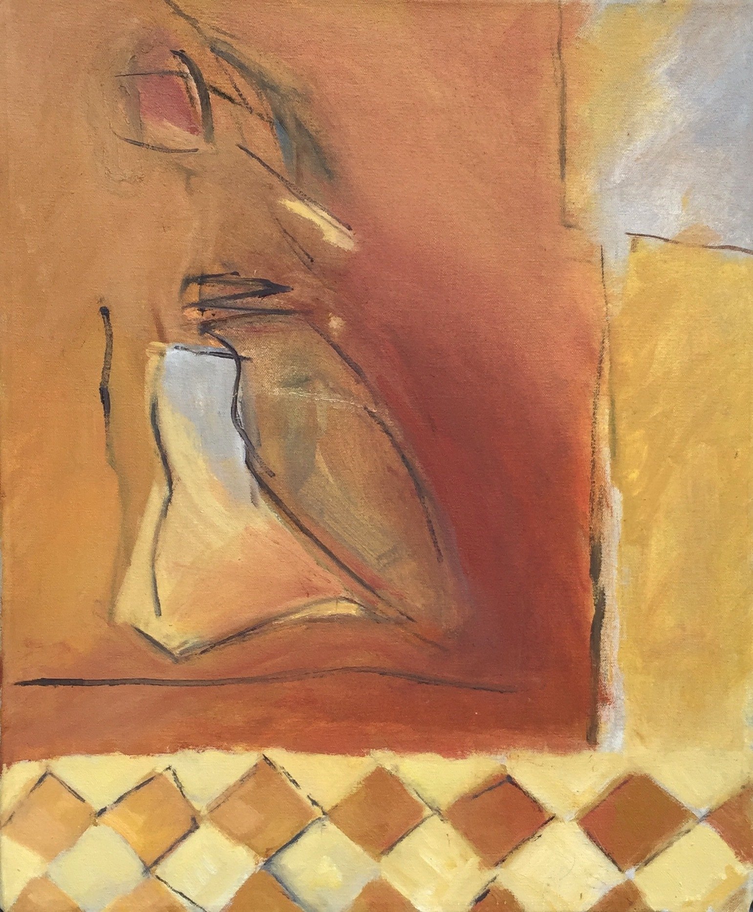 Kneeling by the Window — painting by Michael Joseph