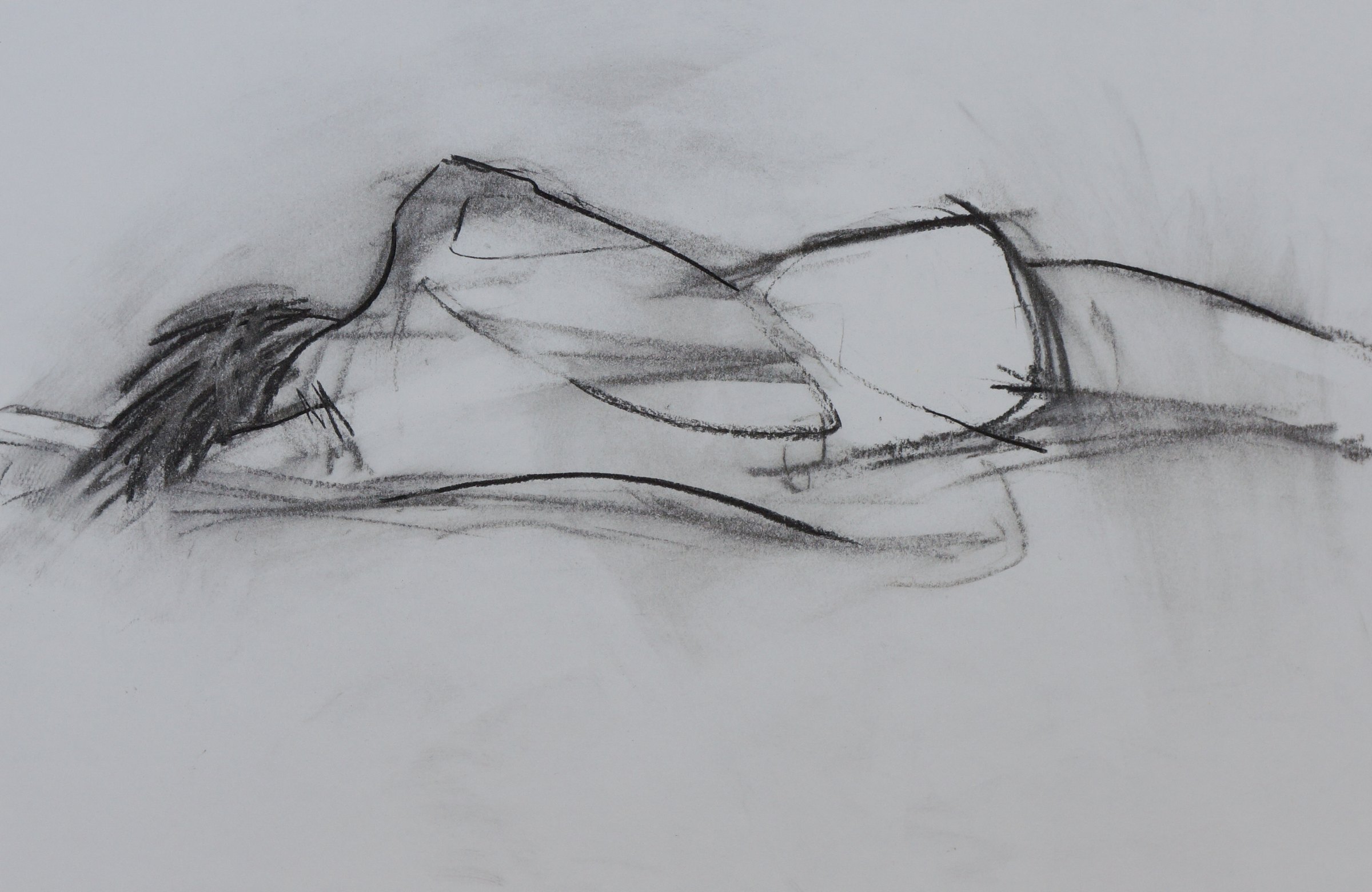 Lying Figure II — drawing by Michael Joseph