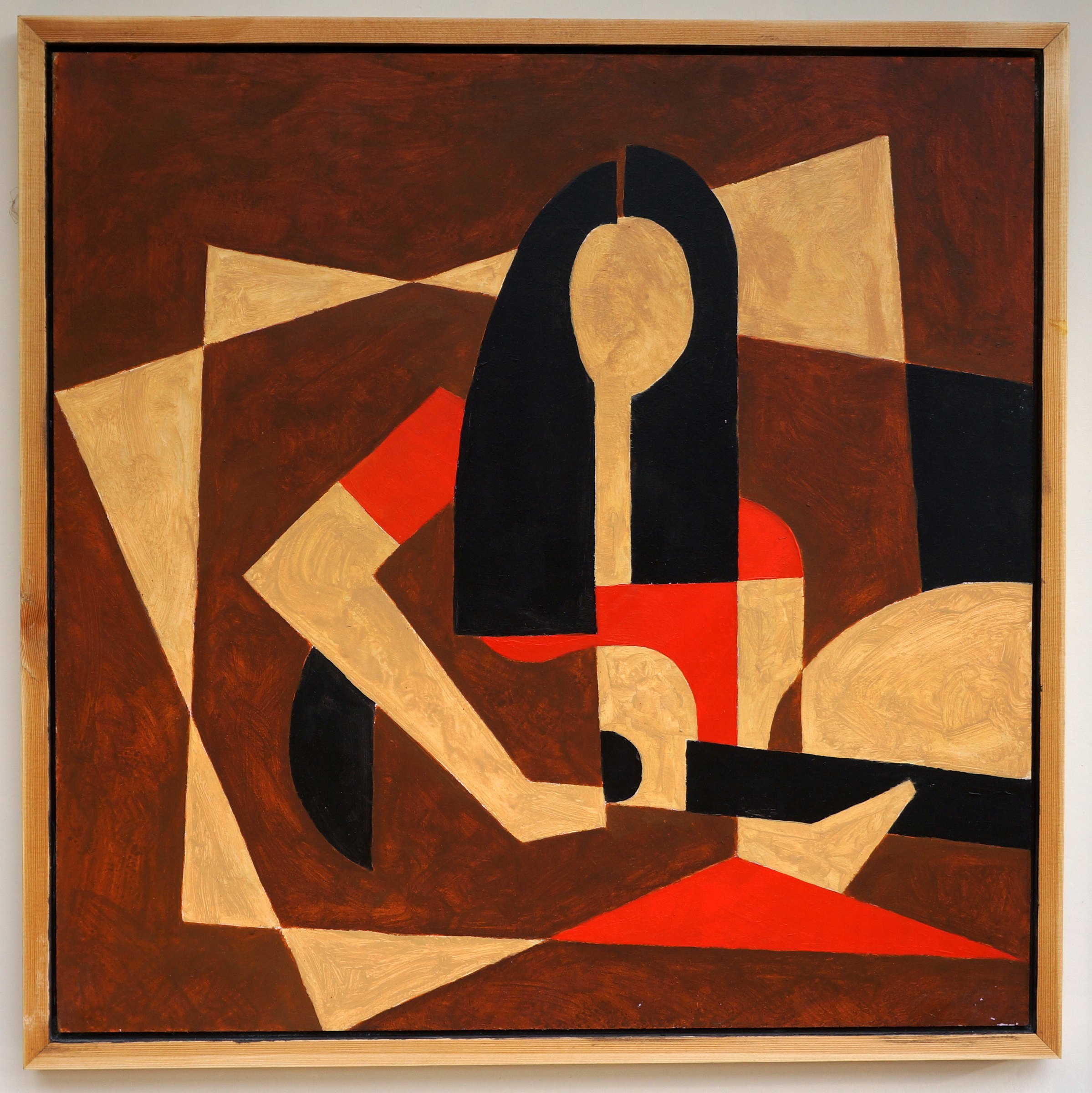 Pauline on Guitar — Acrylic on plywood by Michael Joseph