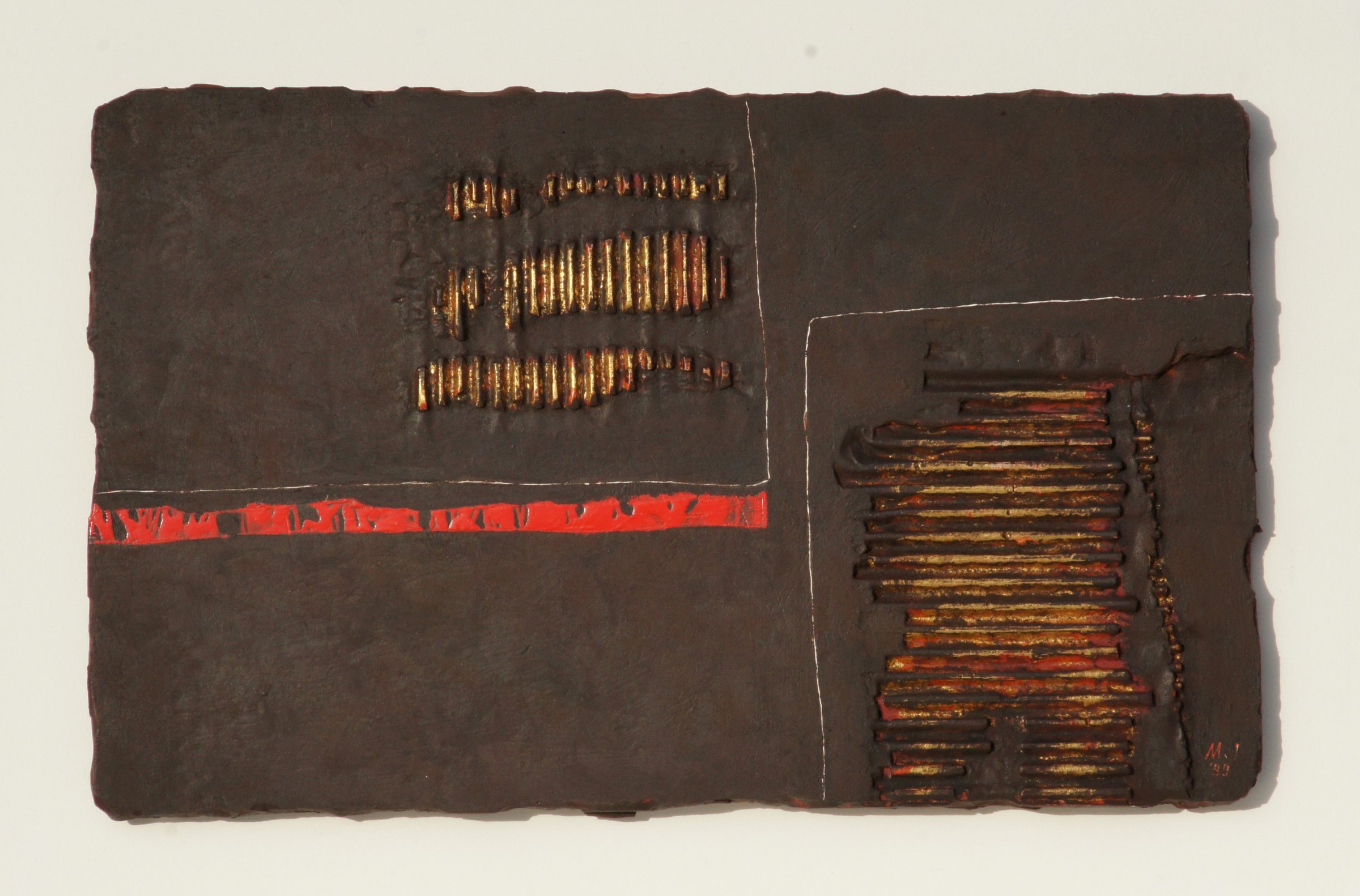 Red Hedge — mixed media by Michael Joseph