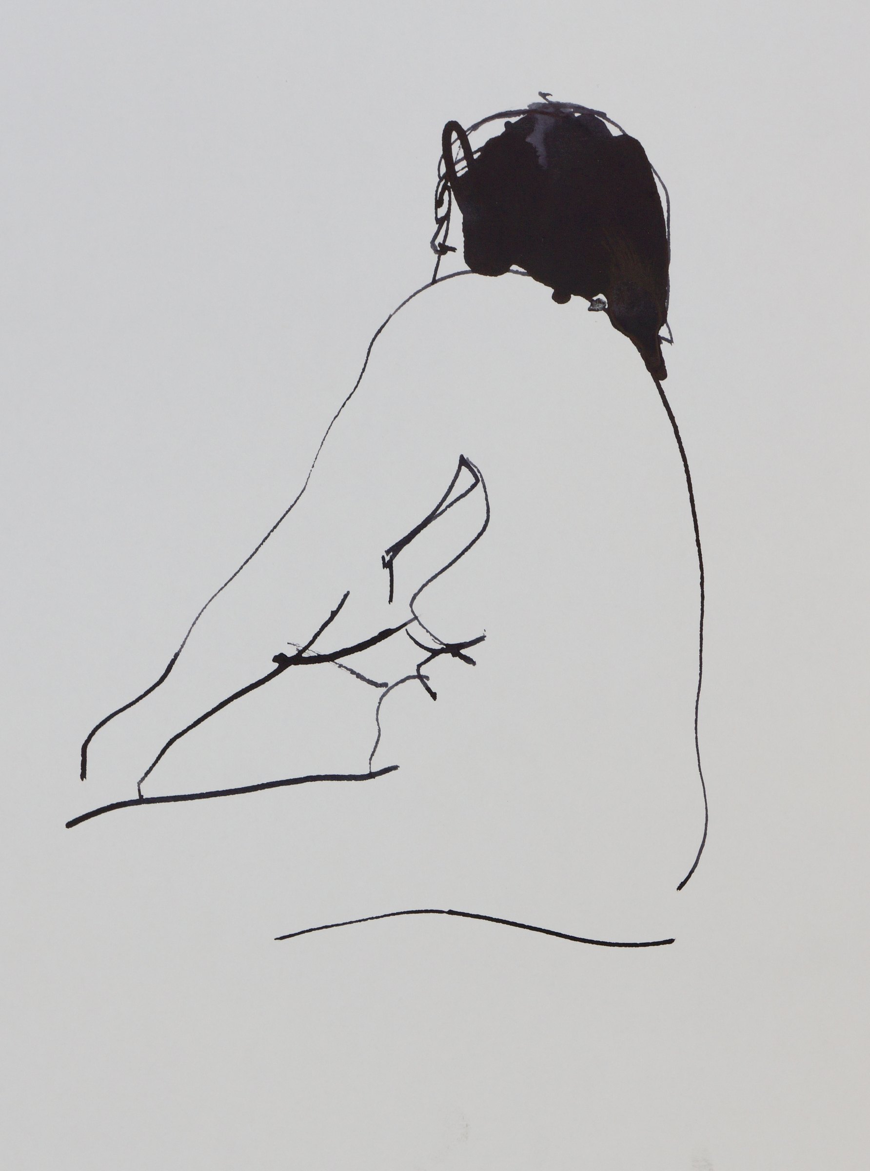 Sitting — drawing by Michael Joseph
