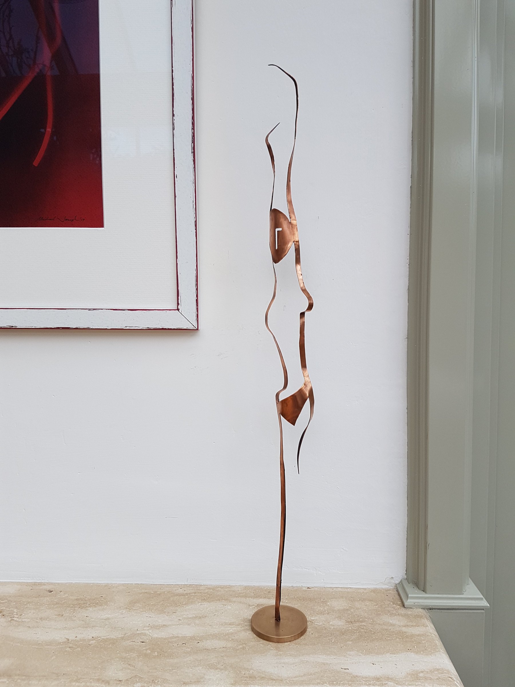 Taking off her Top — sculpture by Michael Joseph — view 2